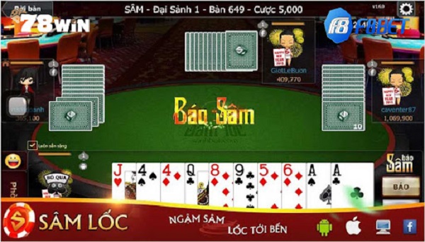 Trong cách chơi Sâm Lốc trực tuyến tại F8bet có cách tính điểm thắng thua khá dễ